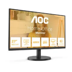 AOC U27B3M - 27in 4K UHD VA Monitor - 60Hz, 4ms, HDR10, Black, VESA
