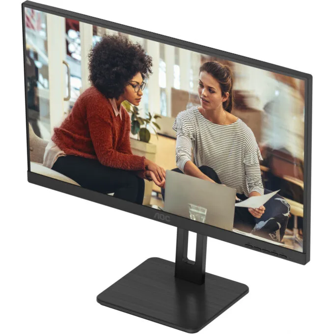 AOC U27E3UF - 27in 4K (3840x2160) IPS LED Monitor, 4ms GTG, 60Hz, Height-Adjustable, Black — image 11