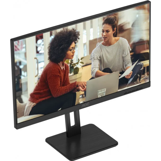 AOC U27E3UF - 27in 4K (3840x2160) IPS LED Monitor, 4ms GTG, 60Hz, Height-Adjustable, Black — image 12