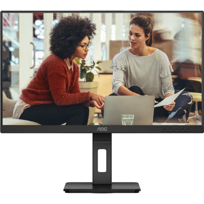 AOC U27E3UF - 27in 4K (3840x2160) IPS LED Monitor, 4ms GTG, 60Hz, Height-Adjustable, Black — image 8