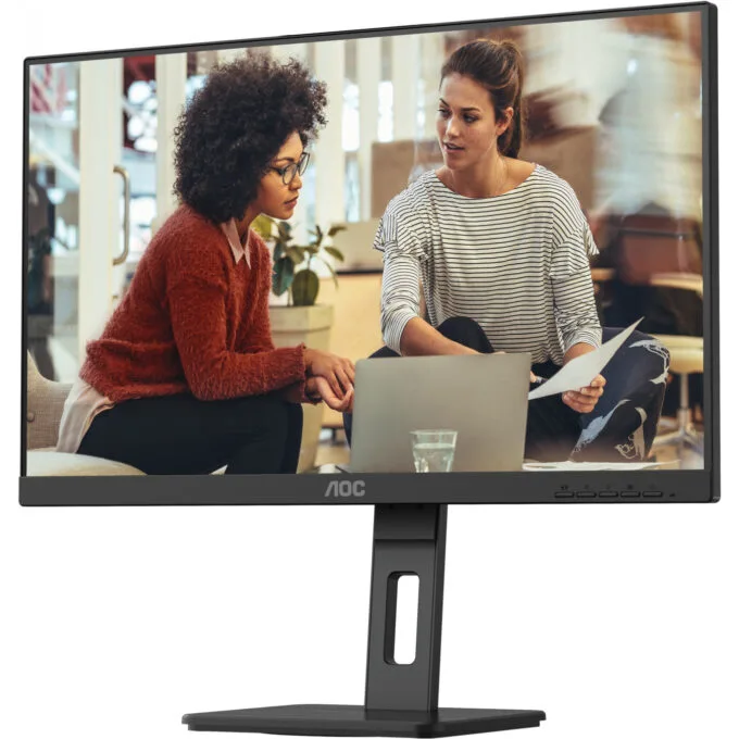 AOC U27E3UF - 27in 4K (3840x2160) IPS LED Monitor, 4ms GTG, 60Hz, Height-Adjustable, Black — image 9