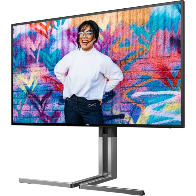 AOC U27U3CV 4K Nano IPS Monitor - U27U3CV - Black, 27 inch, 3840x2160, 60 Hz, HDR400, USB-C PD 96 W, 2x HDMI 2.0, DP 1.4 — image 11