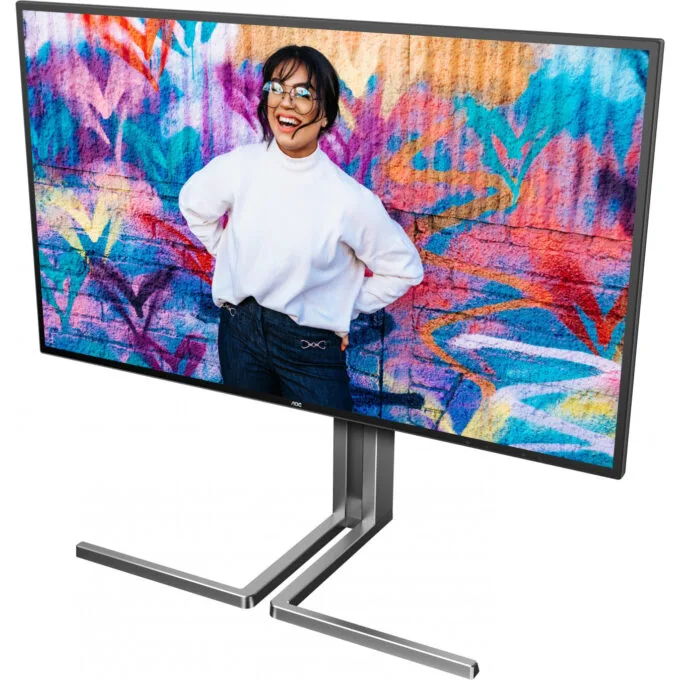 AOC U27U3CV 4K Nano IPS Monitor - U27U3CV - Black, 27 inch, 3840x2160, 60 Hz, HDR400, USB-C PD 96 W, 2x HDMI 2.0, DP 1.4 — image 12