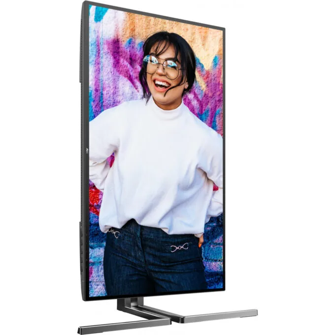 AOC U27U3CV 4K Nano IPS Monitor - U27U3CV - Black, 27 inch, 3840x2160, 60 Hz, HDR400, USB-C PD 96 W, 2x HDMI 2.0, DP 1.4 — image 14