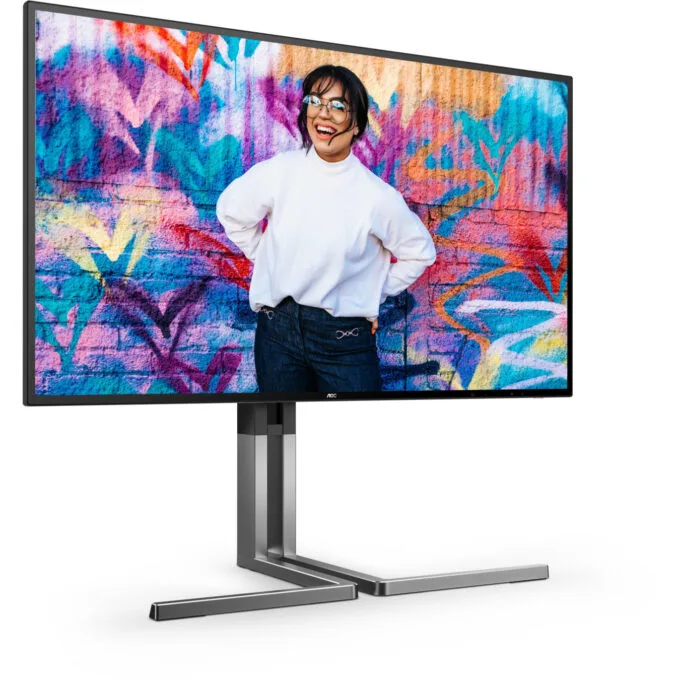 AOC U27U3CV 4K Nano IPS Monitor - U27U3CV - Black, 27 inch, 3840x2160, 60 Hz, HDR400, USB-C PD 96 W, 2x HDMI 2.0, DP 1.4 — image 9