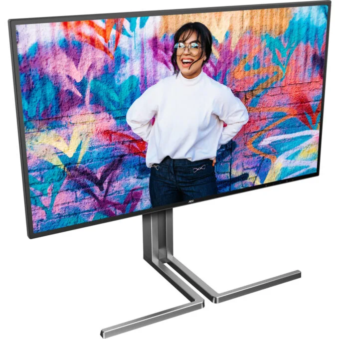 AOC U27U3CV 4K Nano IPS Monitor - U27U3CV - Black, 27 inch, 3840x2160, 60 Hz, HDR400, USB-C PD 96 W, 2x HDMI 2.0, DP 1.4 — image 10