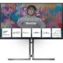 AOC U27U3CV 4K Nano IPS Monitor - U27U3CV - Black, 27 inch, 3840x2160, 60 Hz, HDR400, USB-C PD 96 W, 2x HDMI 2.0, DP 1.4
