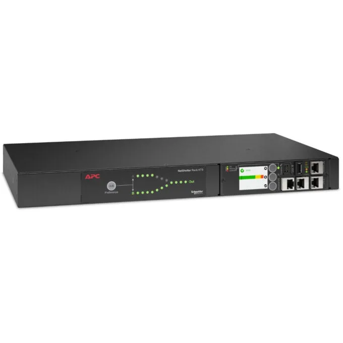 APC NetShelter Automatic Transfer Switch AP4423A - 1U, Black - 9 Outlets — image 4