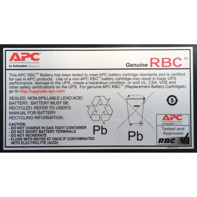 APC Replacement Battery - RBC4 - 12V Sealed Lead-Acid Cartridge — image 2