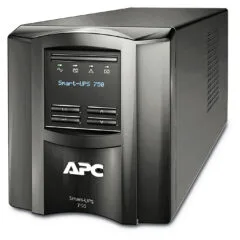 APC Smart-UPS SMT750iC - 750VA/500W Line-Interactive UPS, SmartConnect & SmartSlot, 6x IEC C13, Black, LCD