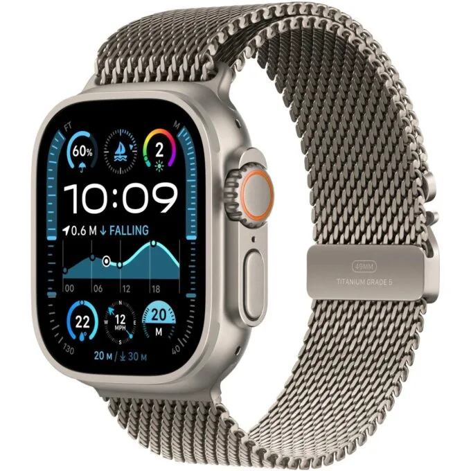 Apple 49mm Natural Titanium Milanese Loop - Medium - Natural Titanium, 49mm — image 1