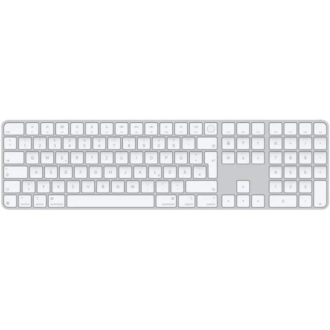 Apple Magic Keyboard with Touch ID and Numeric Keypad for Apple Silicon Macs - German Layout - White Keys — image 1