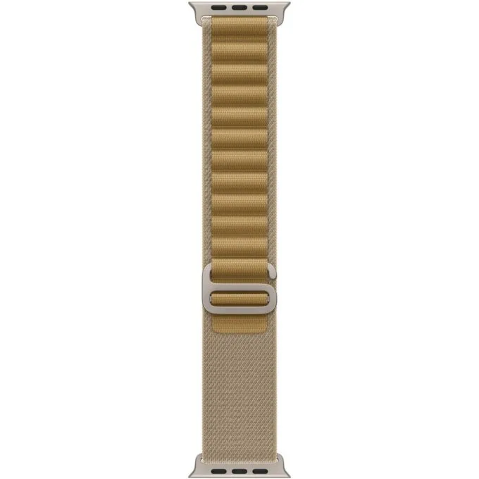 Apple Watch 49mm Tan Alpine Loop - Small - Natural Titanium Finish — image 1