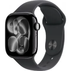 Apple Watch S11 Aluminium Cellular 42mm Diamantschwarz (Sportarmband schwarz) S M