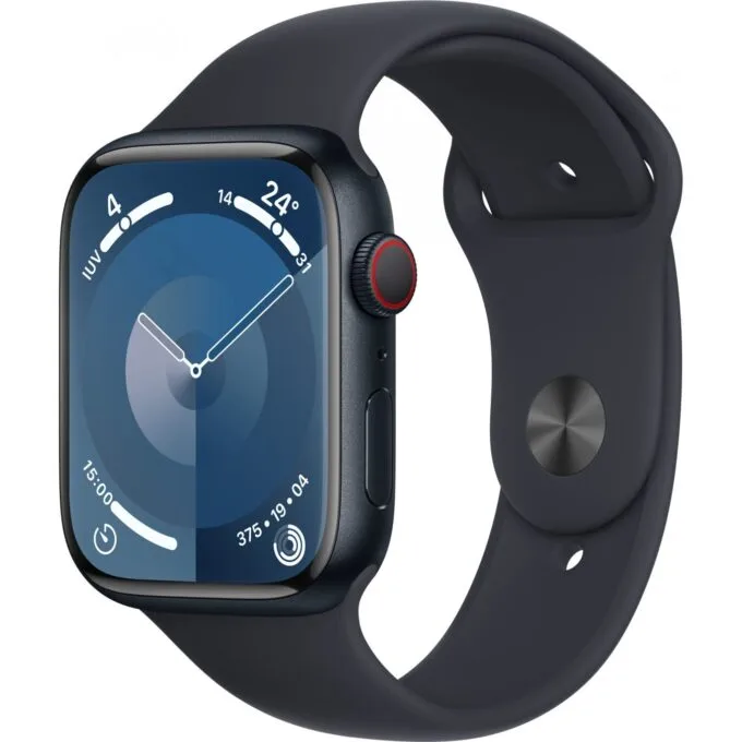 Apple Watch S9 Aluminium Cellular 45mm Midnight - 64 GB, S9 CPU (2 cores), M/L Sport Band, NEW — image 1