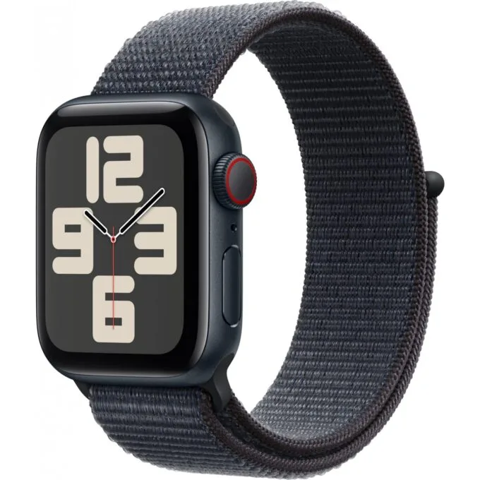 Apple Watch SE GPS + Cellular 40mm Midnight Aluminum Case with Ink Sport Loop — image 1