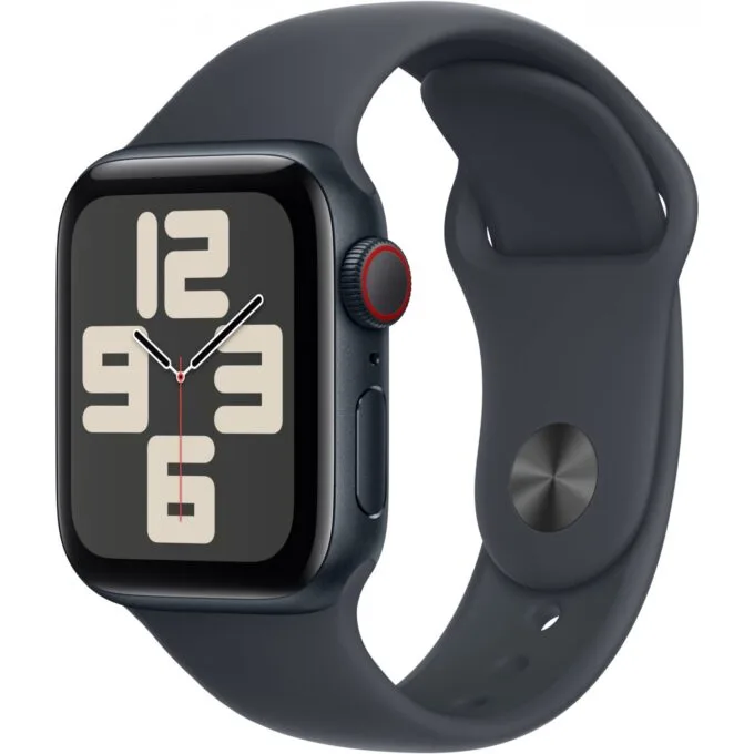 Apple Watch SE GPS + Cellular 40mm Midnight Aluminum Case with Midnight Sport Band - M/L — image 1