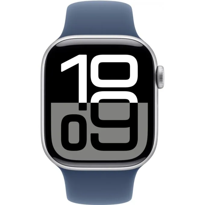 Apple Watch Series 10 GPS 42mm Silver Aluminum Case with Denim Sport Band - S/M — image 2