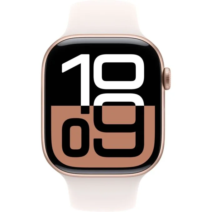 Apple Watch Series 10 GPS 46mm Rose Gold Aluminum Case with Light Blush Sport Band - S/M — image 2