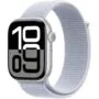 Apple Watch Series 10 GPS 46mm Silver Aluminum Case, Blue Cloud Sport Loop - watchOS