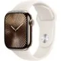 Apple Watch Series 10 GPS + Cellular 42mm Gold Titanium Case, Starlight Band - M/L - 64 GB, LTE, watchOS 11