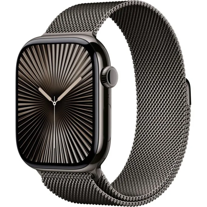 APPLE Watch Series 10 GPS + Cellular 46mm Slate Titanium Case with Slate Milanese Loop - M L — image 1