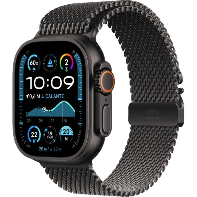 Apple Watch Ultra 2 - 49mm Black Titanium Case with Black Titanium Milanese Loop - GPS + Cellular, Size L — image 1