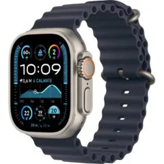 Apple Watch Ultra 2 - 49mm Titanium Case, Navy Ocean Band, GPS + Cellular