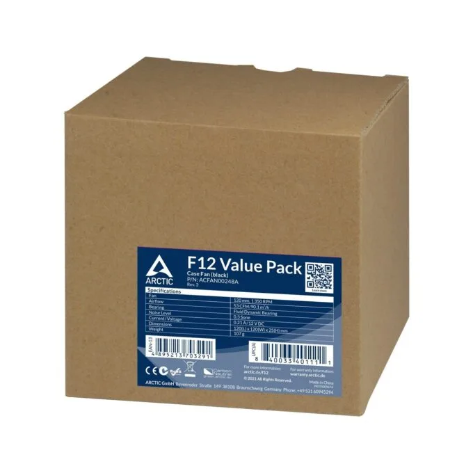 ARCTIC Lüfter 120 120 25 - F12 - Value Pack black — image 5