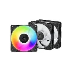 Arctic P12 Pro A-RGB 3-Pack Black 120mm Reverse Blade PWM Fans 3000 RPM