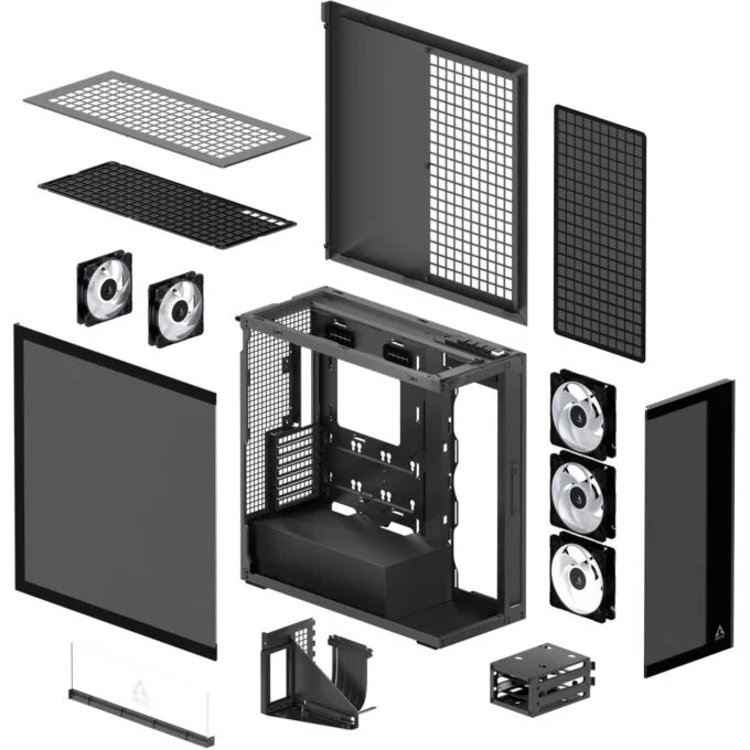 Arctic Xtender VG Black Tempered Glass E-ATX Mid Tower – Vertical GPU, 5 Fans — image 8