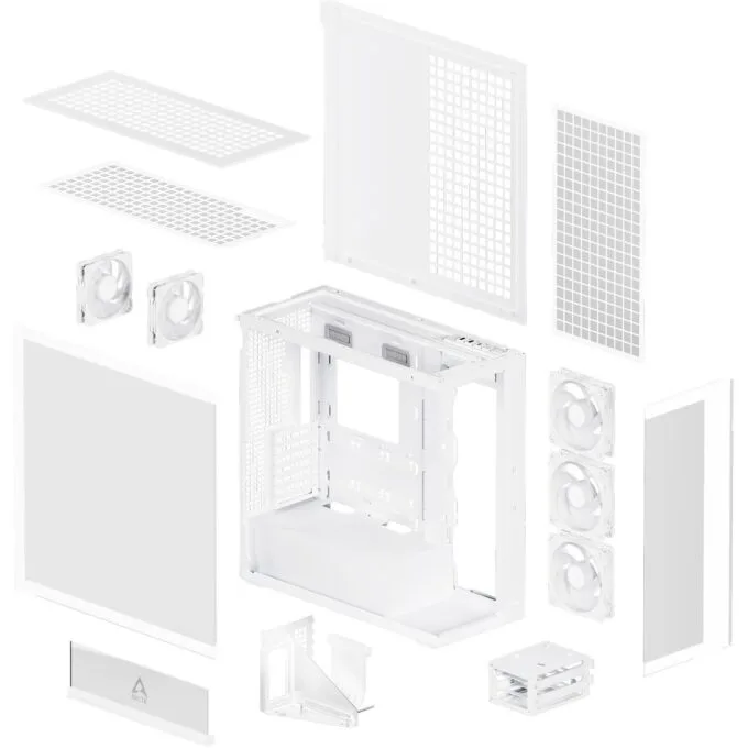 Arctic Xtender (White) transparent window with GPU vertical mount — image 8