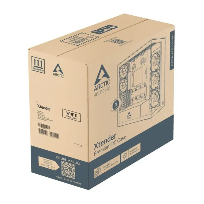 Arctic Xtender (White) transparent window with GPU vertical mount — image 9