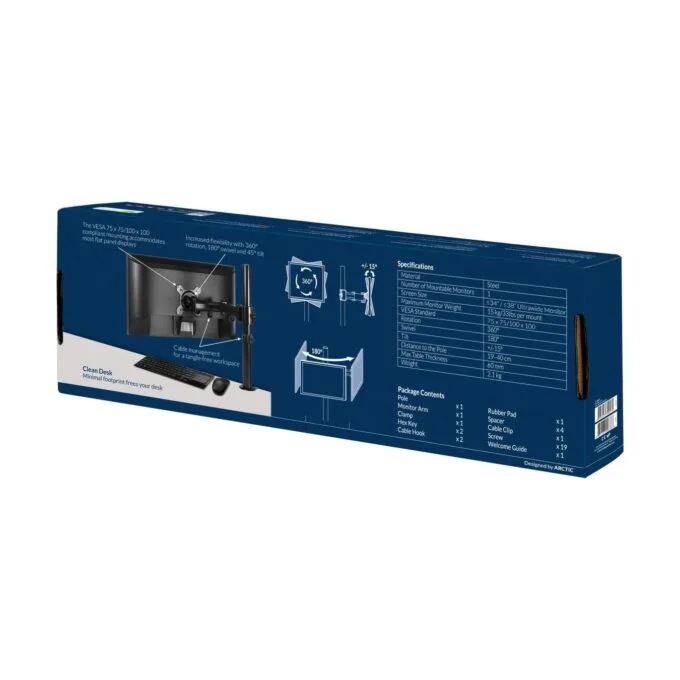 Arctic Z1 Basic Monitor Arm - Desk Clamp - AEMNT00039A — image 7