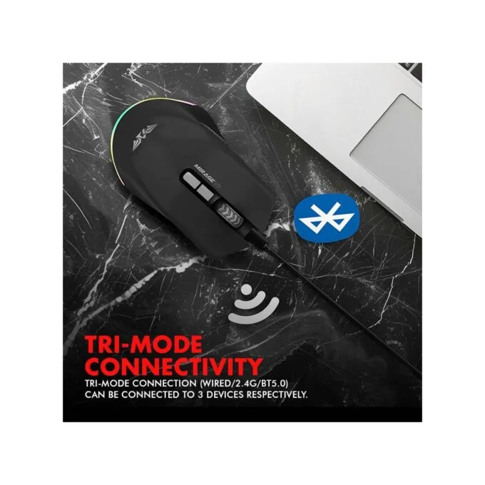Armaggeddon 7B MIRAGE VII Tri-Mode Gaming Mouse Black — image 7