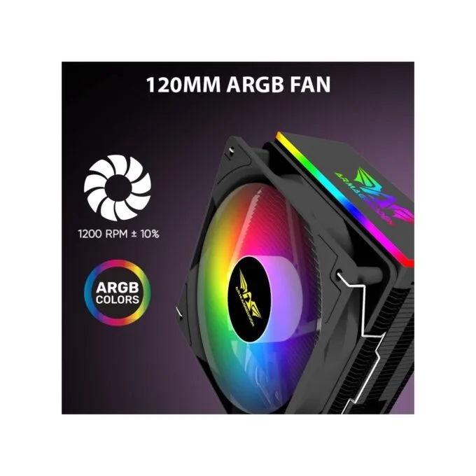 Armaggeddon Blizzard 2 ARGB CPU Cooler 120mm - Black — image 3