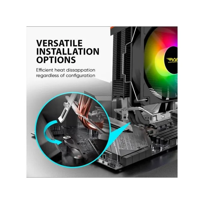 Armaggeddon Blizzard 2 ARGB CPU Cooler 120mm - Black — image 4