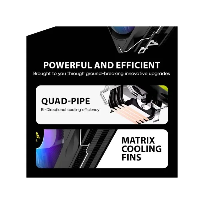 Armaggeddon Blizzard 2 ARGB CPU Cooler 120mm - Black — image 5