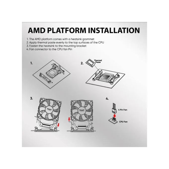 Armaggeddon Blizzard 2 ARGB CPU Cooler 120mm - Black — image 9
