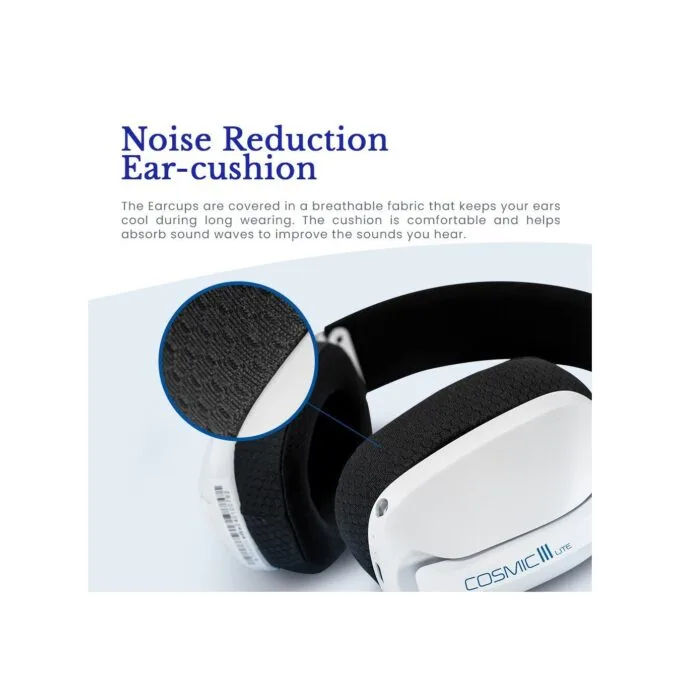 Armaggeddon Cosmic-III Lite Gaming Headset 2.4G/BT/AUX Fabric White — image 3