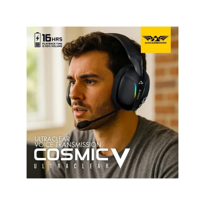 Armaggeddon Cosmic V Wireless Gaming Headset - Bluetooth 5.4 2.4GHz USB — image 9