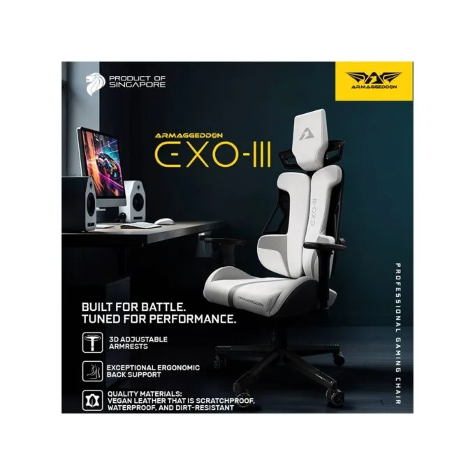 Armaggeddon EXO-III Gaming Chair PU Leather Salt Flat — image 9
