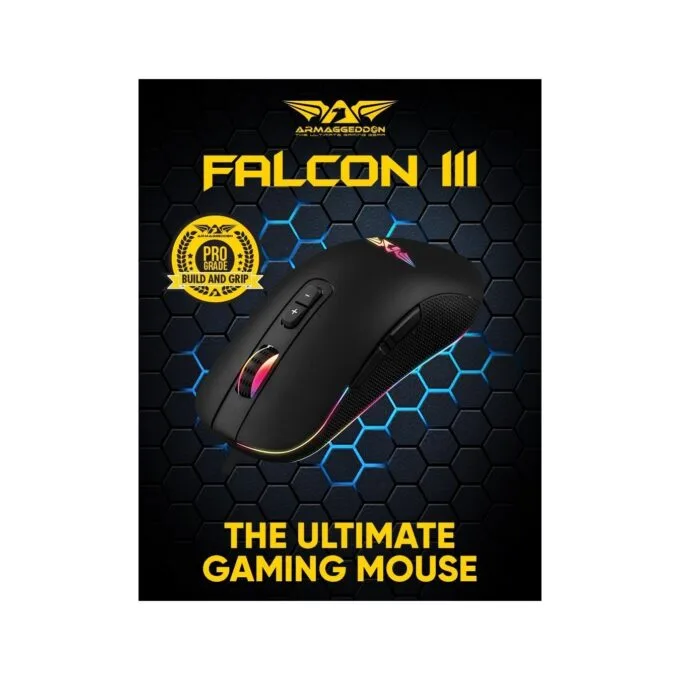 Armaggeddon Falcon 3 Pro-Gaming Mouse 10000 CPI Macroable RGB — image 2