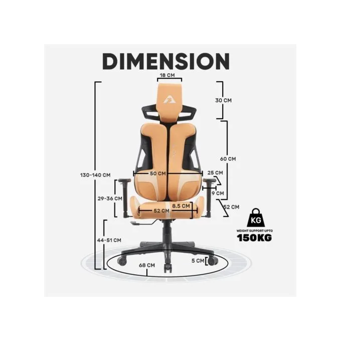 Armaggeddon Gaming Chair EXO-III PU Leather Honey Bourbon — image 11