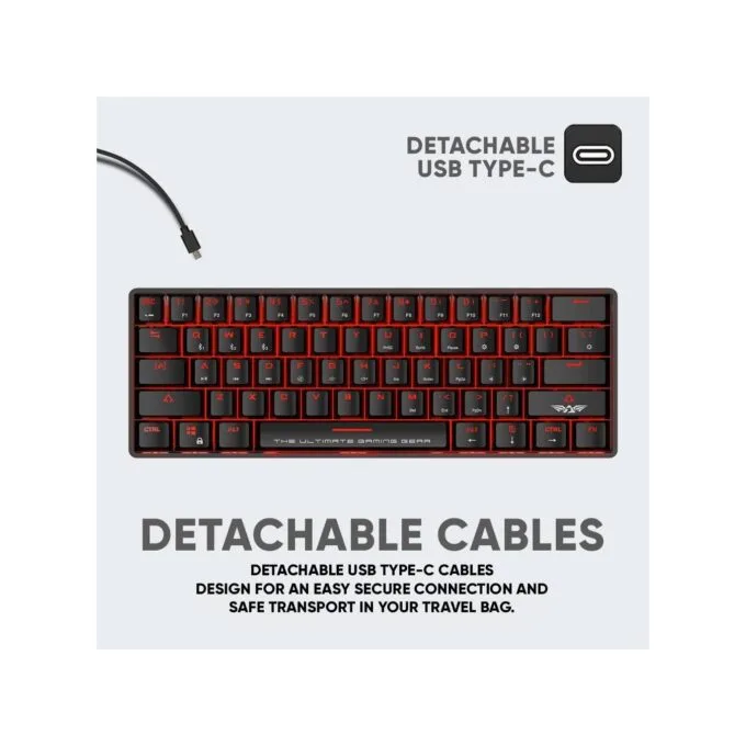 Armaggeddon MBA-61R Starling White 61-Key Bluetooth Mechanical Blue Switch Keyboard — image 6