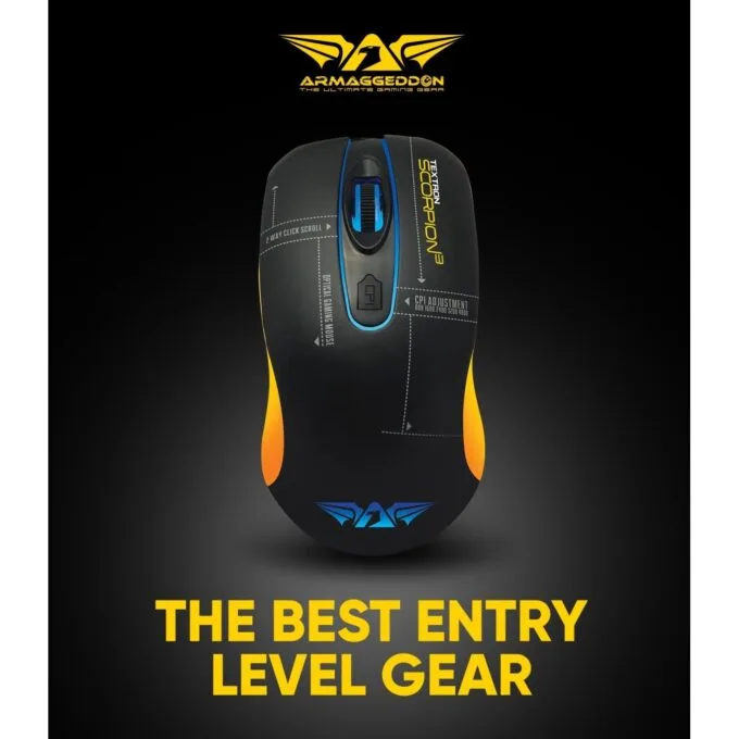 Armaggeddon Scorpion 3 Pro-Gaming Mouse - 4800 CPI - Free Mousepad — image 2