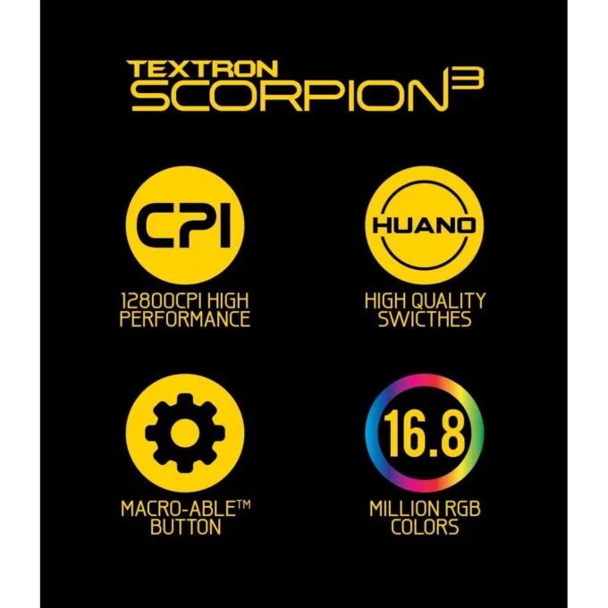 Armaggeddon Scorpion 3 Pro-Gaming Mouse - 4800 CPI - Free Mousepad — image 3
