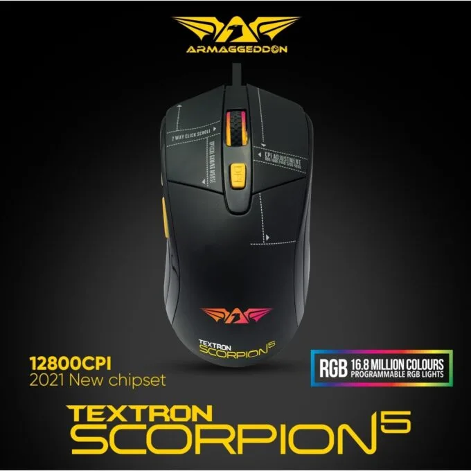 Armaggeddon Scorpion 5 Pro-Gaming Mouse with Free Mousepad — image 2