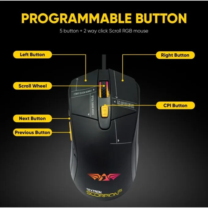 Armaggeddon Scorpion 5 Pro-Gaming Mouse with Free Mousepad — image 4