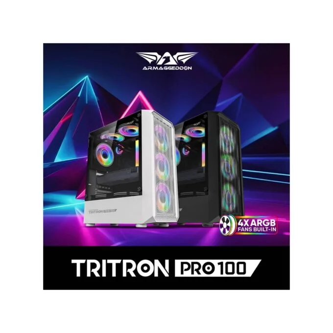 Armaggeddon Tritron Pro 100 ATX 4xARGB Black — image 2
